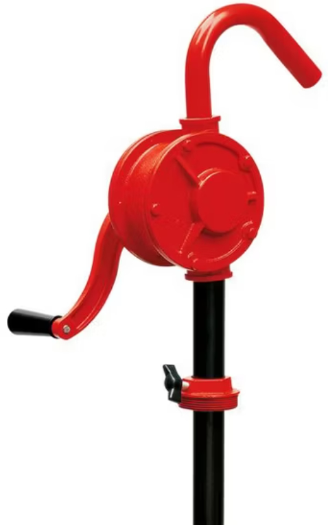 Hand Rotary Oil Pump – Drum Pump for Transferring Diesel, Oil and Light Chemicals from Barrels, Smooth Rotary Action and Suction Tube